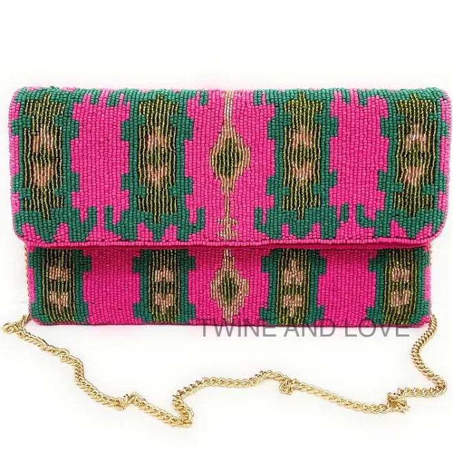bag Boho Beaded Clutch Purse Etsy - TwineandLove $57.99