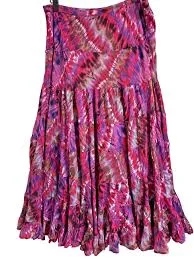 maxi skirt Boho Tie Dye Tiered Maxi Skirt Women L Cottagecore Hippie Festival Elastic Waist eBay $18.99