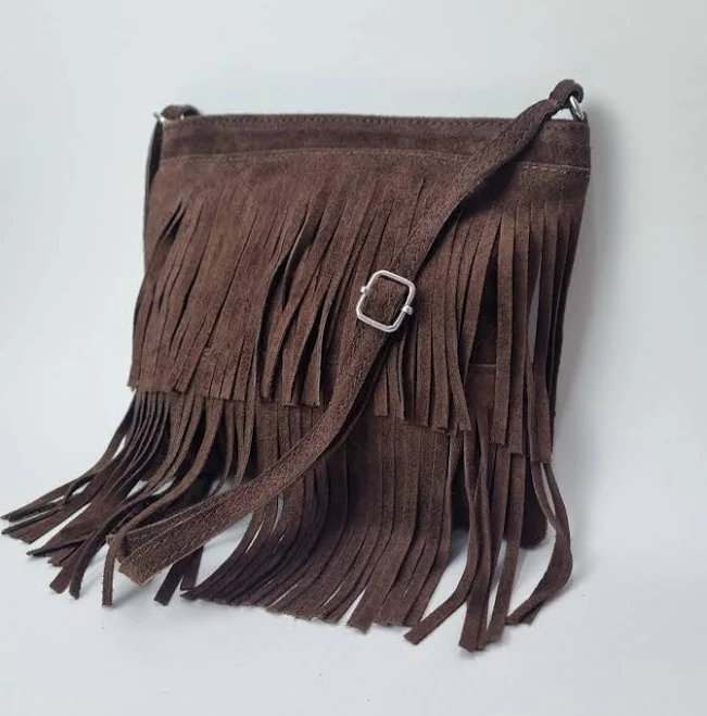 bag Boho Western Leather Crossbody Bag with Suede Fringe Etsy - Seller $43.24