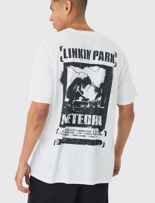 top boohooMAN Men's Oversized Linkin Park Band T-Shirt BOOHOOMAN US $32