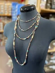 accessory Brown & Turquoise Beaded Multi Layer Western Necklace RM Tack & Apparel $36