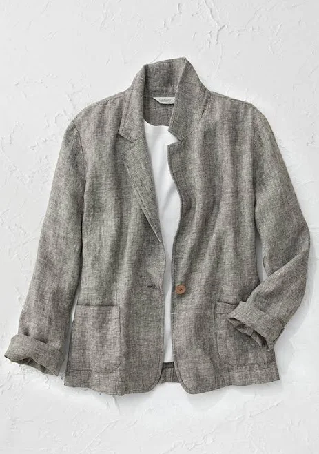 outerwear Casual Friday Linen Jacket Coldwater Creek $144.95