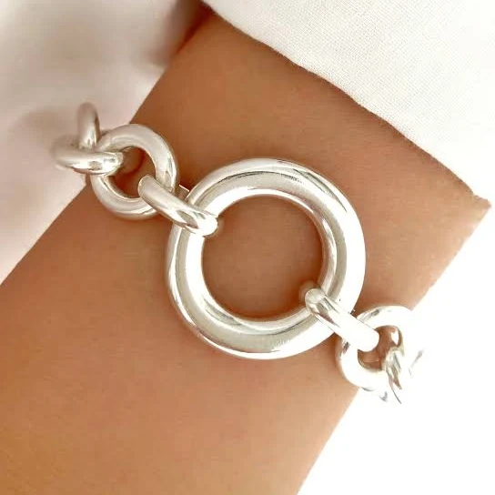 accessory Chunky Silver Chain Bracelet Etsy - Seller $89.45