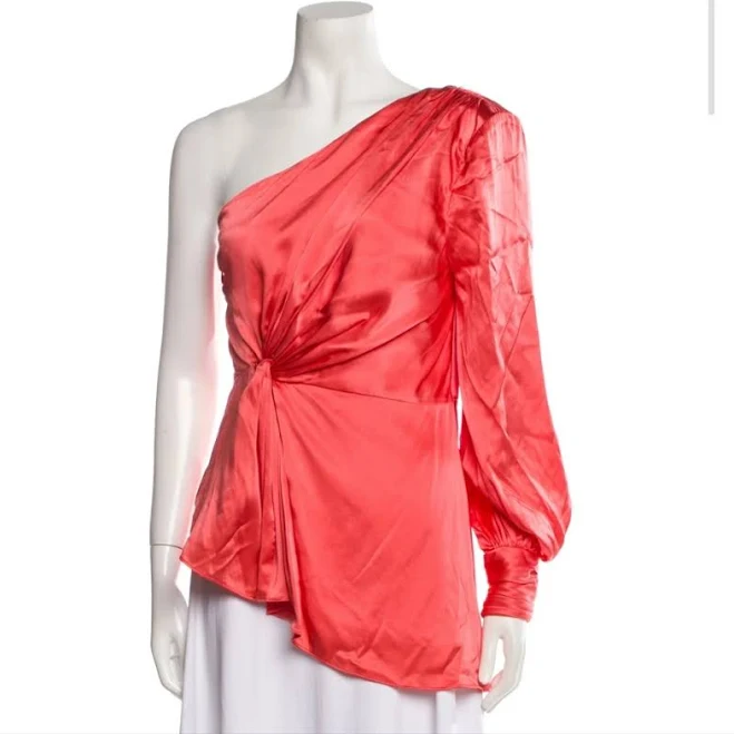 asymmetric neck top Cinq A Sept Womens Tops Cinq A Sept Stace One-Shoulder Top Poshmark $38