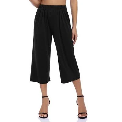 bottom Clearlove Women's High-Waisted Stretchy Elastic Belt Gaucho Pants Target $32.99