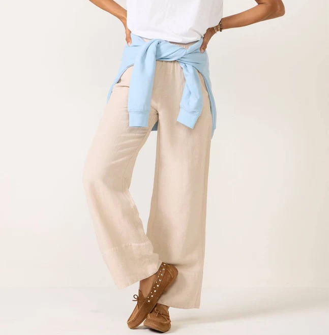 wide leg pants Cloth and Stone Women's Linen Wide Leg Pants Evereve $118