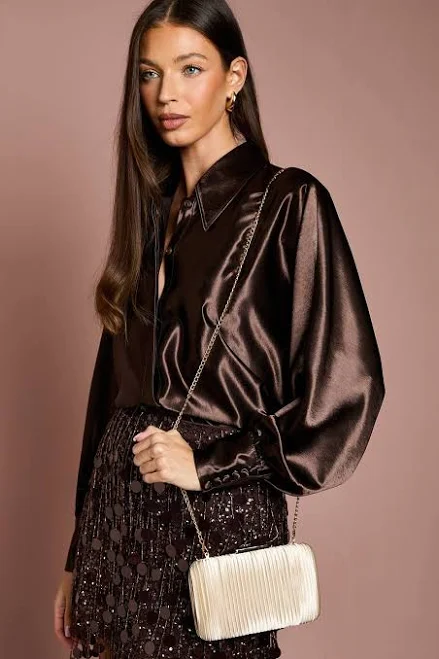 bag Coast Women's Brooke Satin Clutch Bag boohoo USA $40