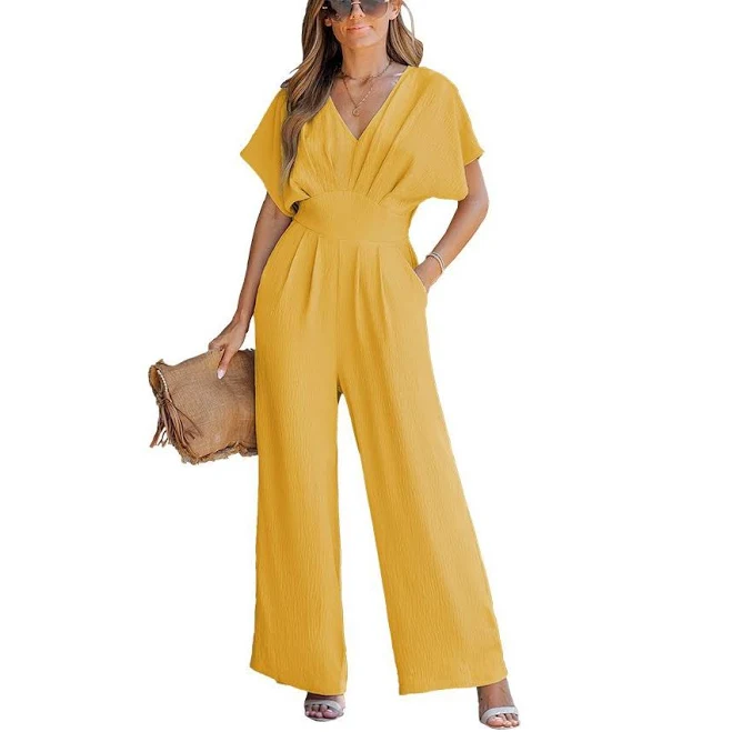 jumpsuit Cupshe Women's Breezy Crinkled Chiffon Jumpsuit Macy's $65.99
