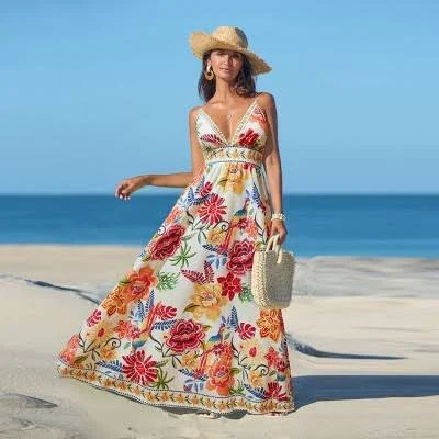 dress Cupshe Women's Vibrant Oasis Tropical Maxi Dress Target $44.99