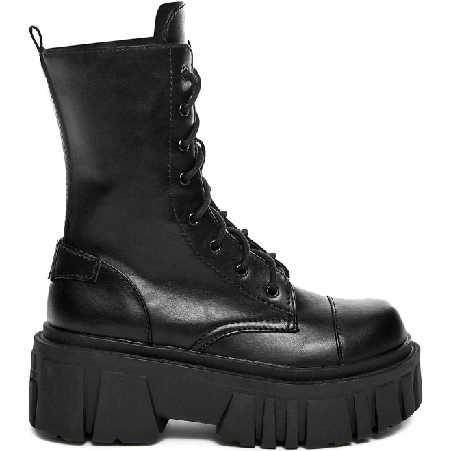 shoes Current Mood Everyone's A Critic Combat Boots - BLACK / US 6 Dolls Kill $125