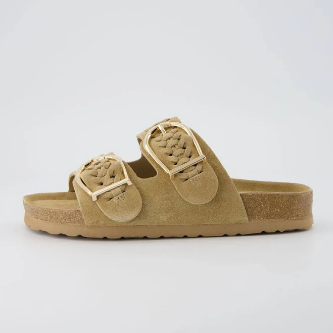 shoes Cushionaire Women's Cashew Slip-On Cork Sandals Cushionaire $49.99