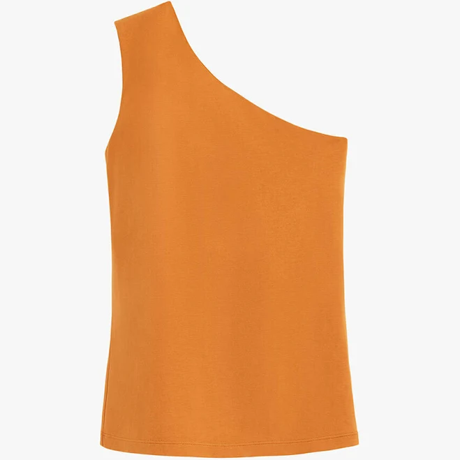 one shoulder top Cuyana Women's One Shoulder Organic Cotton Modal/Blend Top Cuyana $78