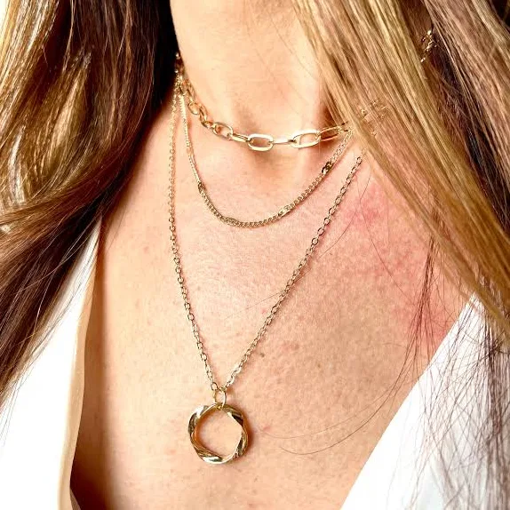 accessory Dainty Layered Gold Plated Necklace Etsy - Seller $29.99