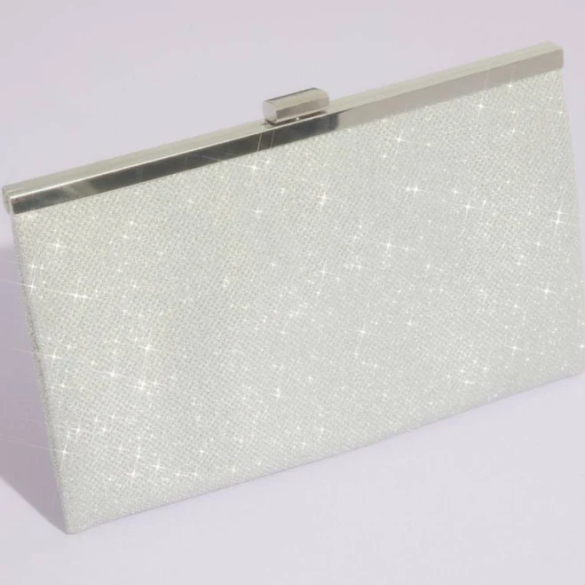 bag David's Bridal Allover Glitter Metallic Clutch David's Bridal $19.99