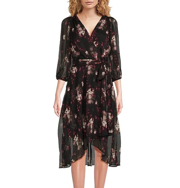 dress DKNY Floral Faux Wrap Dress Saks OFF 5TH $34.99