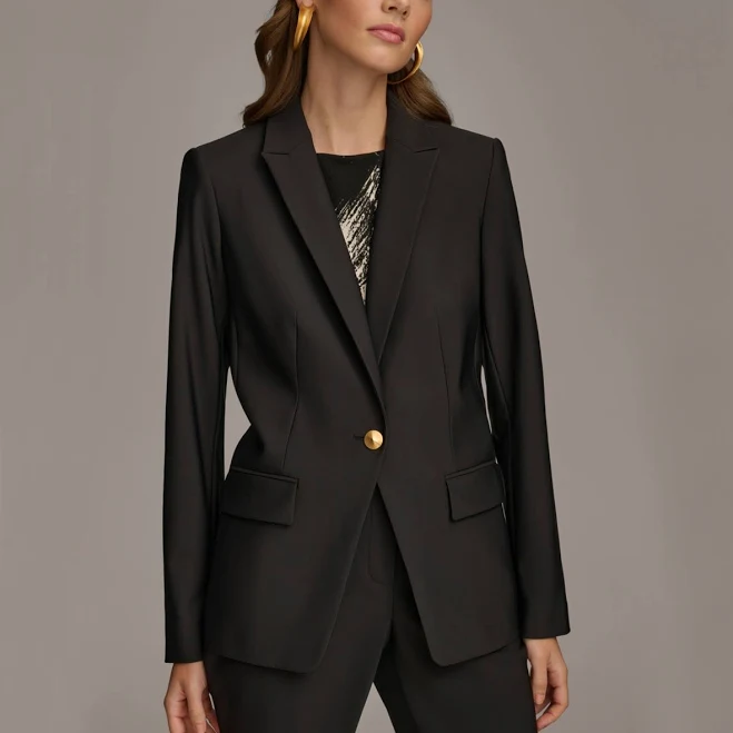 outerwear Donna Karan Women's One-Button Blazer Macy's $125.3