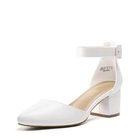 shoes Dream Pairs Annee Pointed Toe Low Chunky Heel Pumps Walmart - TopShoes $29.99