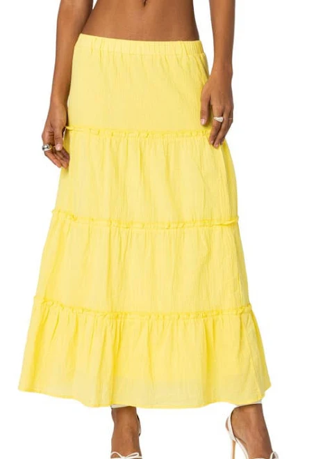 skirt Edikted Charlotte Tiered Cotton Maxi Skirt Nordstrom $62.4