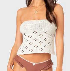 tube top Edikted Women's Niki Crochet Strapless Top PacSun $41.6