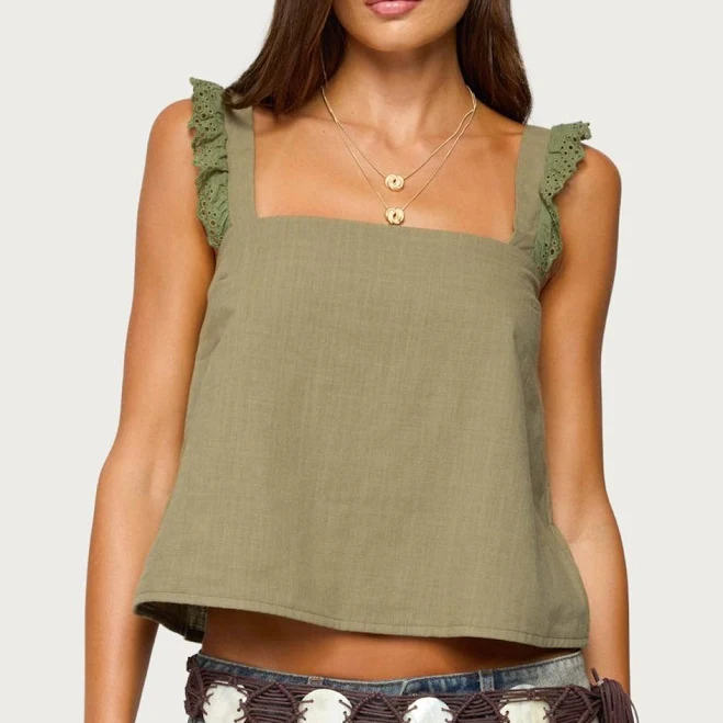 top Edikted Women's Viviana Linen Look Top edikted $17.6