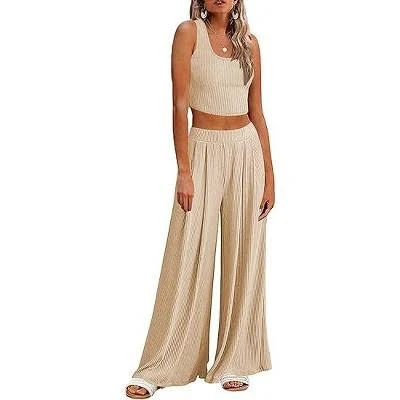 two piece set Ekouaer Women's Ribbed Knit Lounge Set Target $25.99