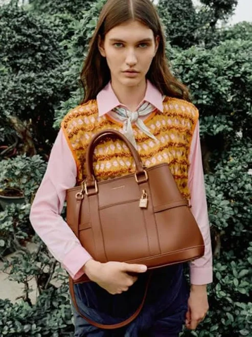 bag Elegant Leather Structured Tote Bag Etsy - Seller $120