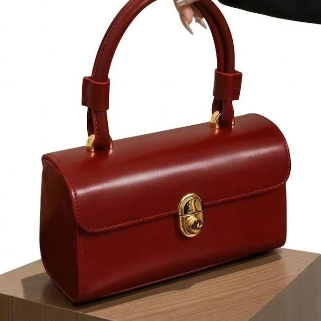 bag Elegant Vegan Leather Square Handbag Etsy - Seller $28