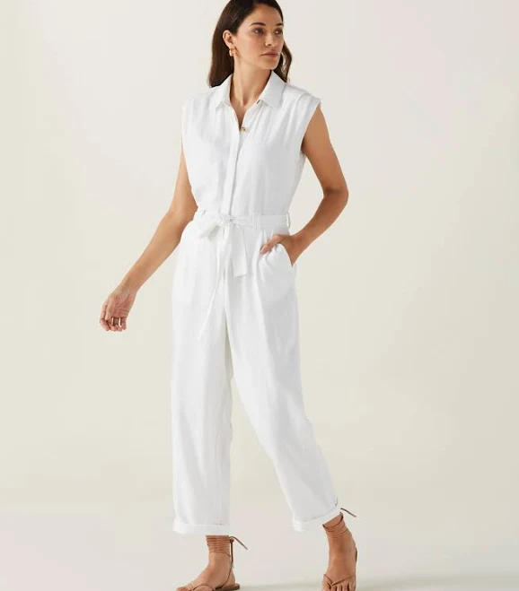 jumpsuit Ella by Rafaella Women's Linen Blend Jumpsuit Rafaella $39.99