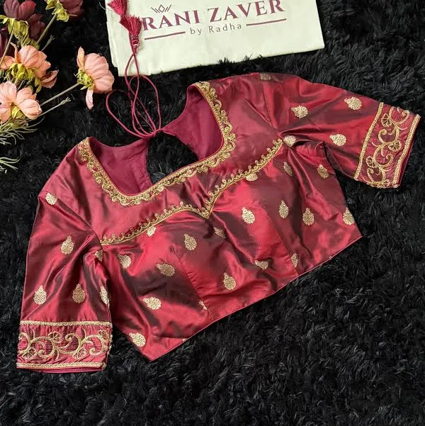 blouses Embroidered Silk Blouse Rani Zaver $149