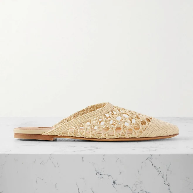 shoes Emme Parsons Women's Woven Raffia Mules NET-A-PORTER $275