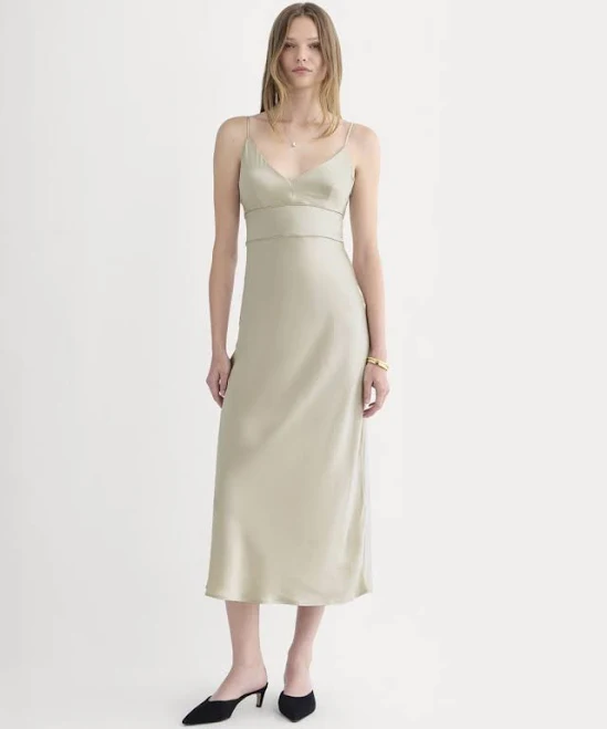dress Everlane Bias Cut Silk Charmeuse Slip Dress Everlane $74