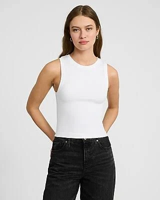 top Express Women's Bodycon Seamless Ribbed High Neck Tank Top Express $33