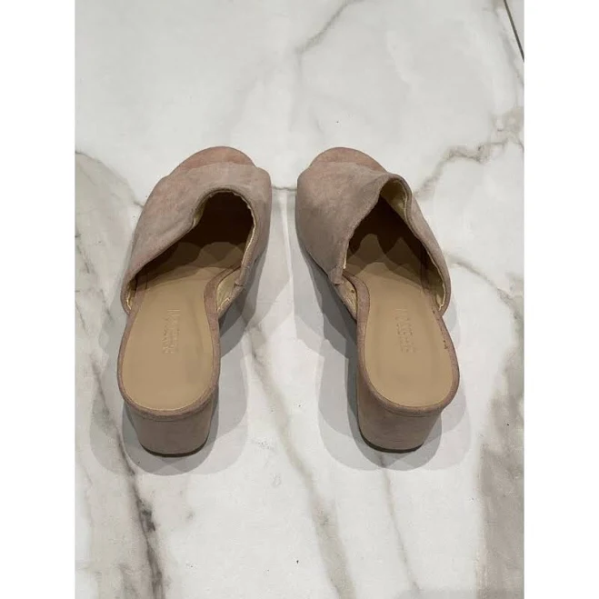 shoes Expression Emily Faux Suede Block Heel Mules Poshmark $12