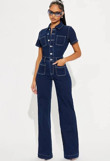 jumpsuit Fashion Nova Adrianna Denim Jumpsuit Fashion Nova $29.99