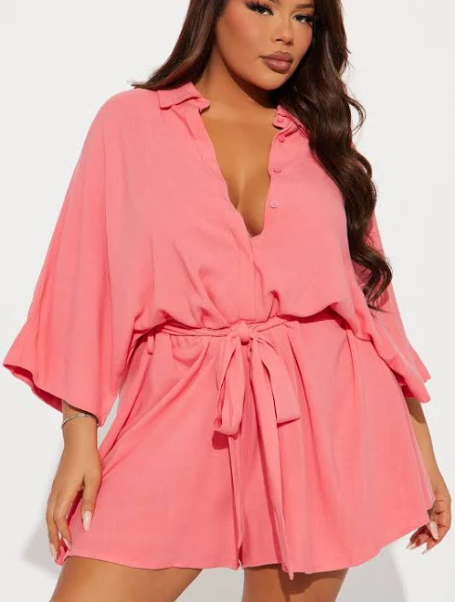 romper Fashion Nova Charlotte Linen Romper Fashion Nova $23.99