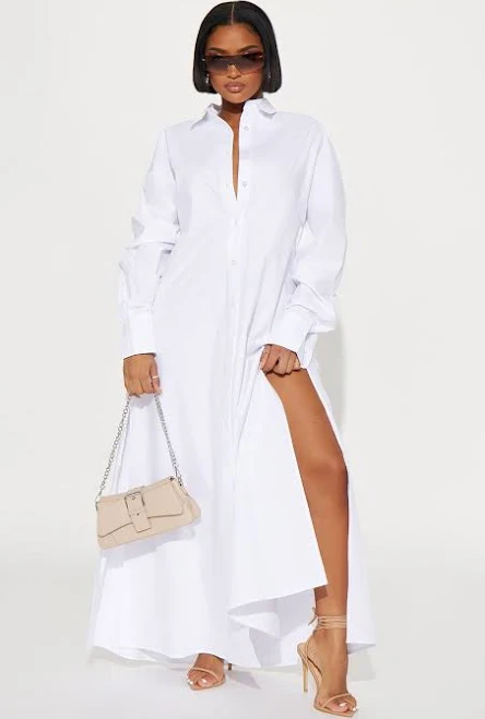 dress Fashion Nova Eleanor Oversized Cotton Blend Maxi Dress Fashion Nova $34.99