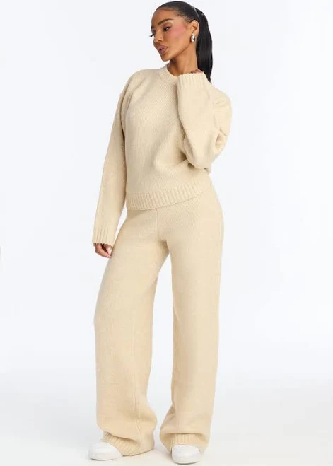 matching set Fashion Nova Long Sleeve Pullover Sweater and Pant Set Fashion Nova $48.99