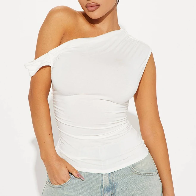 outfits Fashion Nova Off Shoulder Ruched Short Sleeve Blouse Fashion Nova $11.99