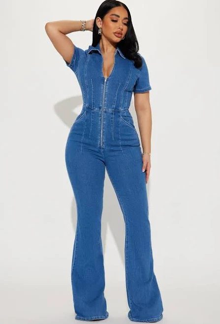 jumpsuit Fashion Nova Women's Can't Be Tamed Denim Jumpsuit Fashion Nova $39.99