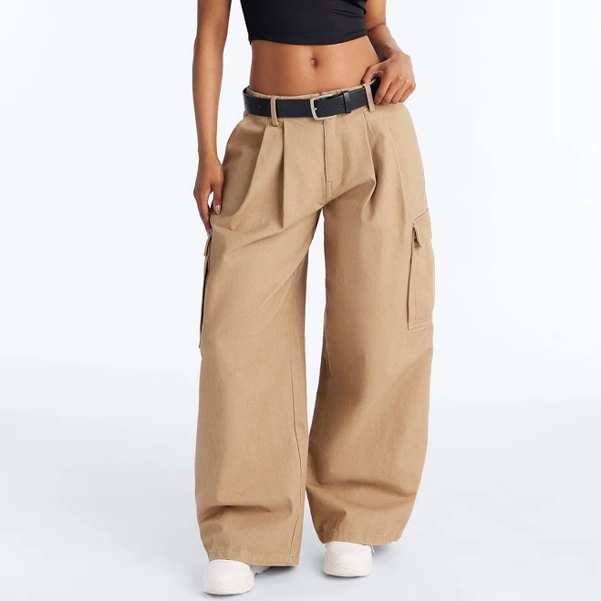 pants Fashion Nova Women's Raelynn Low Rise Belted Barrel Leg Cargo Pants Fashion Nova $54.99