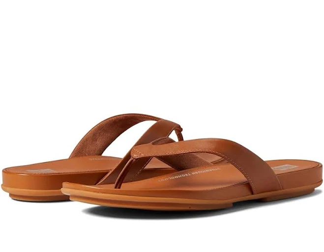 shoes FitFlop Women's Gracie Leather Flip Flops Zappos.com $85