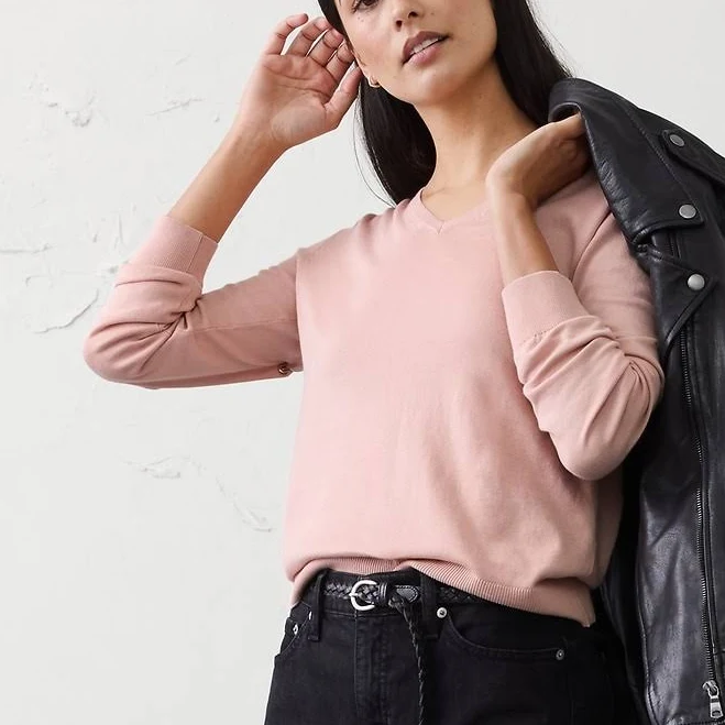 top Forever V-Neck Sweater Banana Republic Factory $35