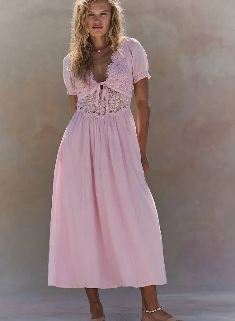 dress Free People All You Need Is Lace Midi Dress Free People $128