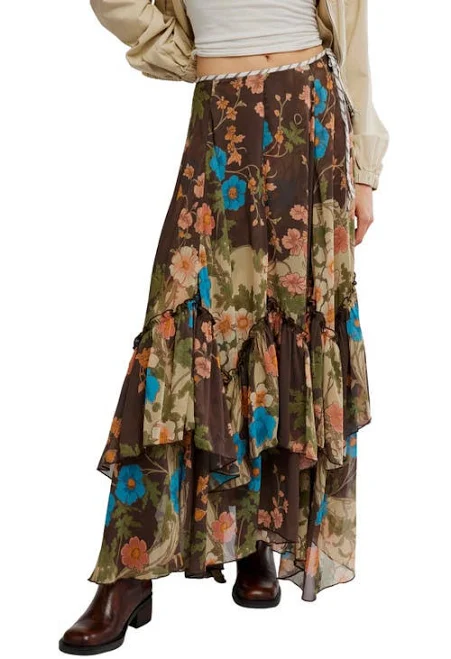 bottoms Free People Palermo Villa Chiffon Maxi Skirt Nordstrom $79.2
