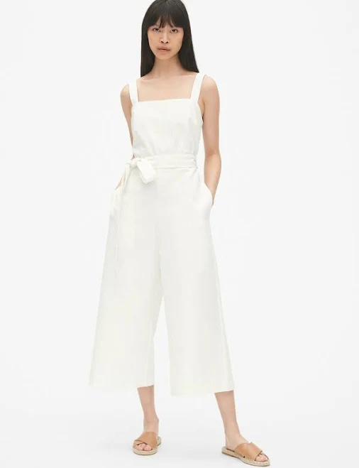 jumpsuit Gap Apron Wide-leg Jumpsuit In Linen-cotton,ivory Size 20 468790 T0807 eBay - ivoryjorama724 $29.99