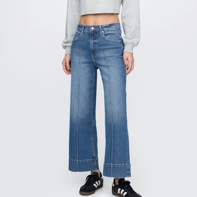 pants Gap Women's High-Rise Stride Wide-Leg Ankle Jeans Gap $71