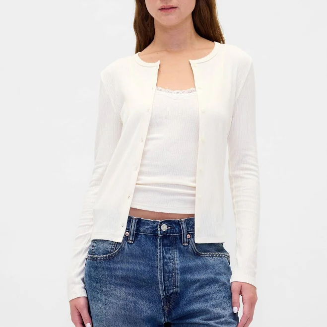 outerwear Gap Women's Pointelle Cardigan Gap $29.99