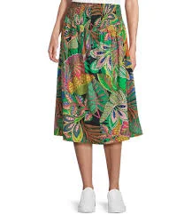 skirt GB Tropical Floral Coordinating Midi Skirt Dillard's $14.99