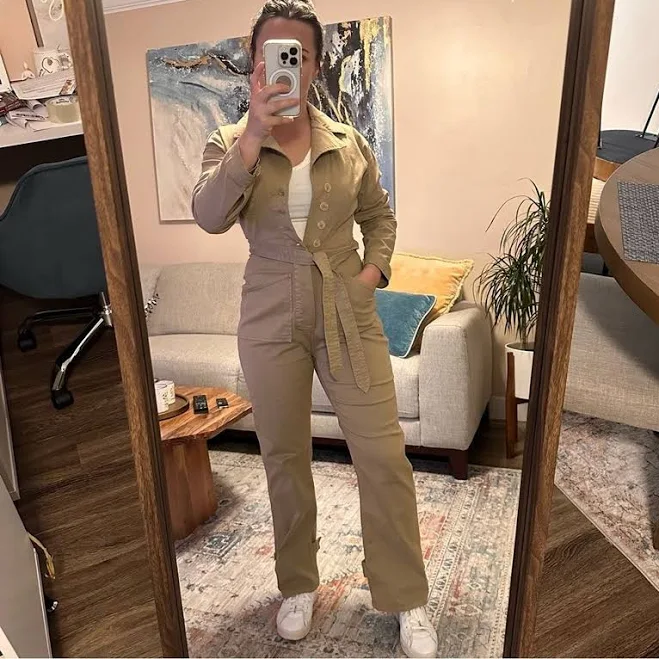 jumpsuit Good American Khaki Jumpsuit Utility Belted Women’s Size 1 Small eBay $78