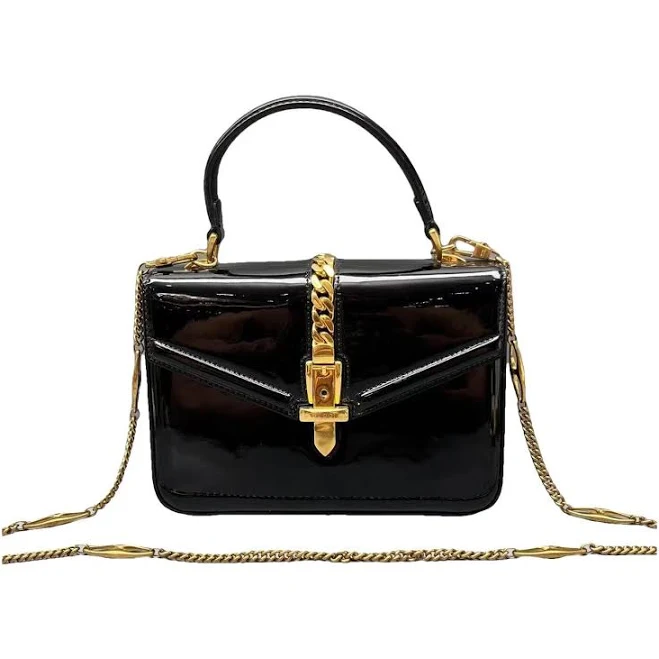 bag Gucci Sylvie 1969 Mini Patent Satchel Vestiaire Collective $1260